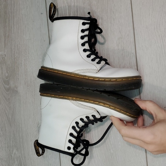 Doc Dr.Martens Zavals J Kids Ankle Leather Lace Up Boots shoes sz US12 - Picture 9 of 13